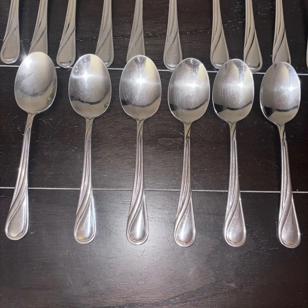 Glennbrook (Stainless) Pfaltzgraff  6 Place Spoons 4 Salad Forks 6 Dinner Forks‎